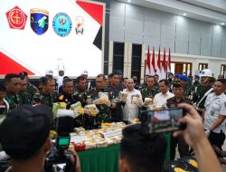 Satgas Pamtas TNI Berhasil Amankan 63 Kg Narkotika